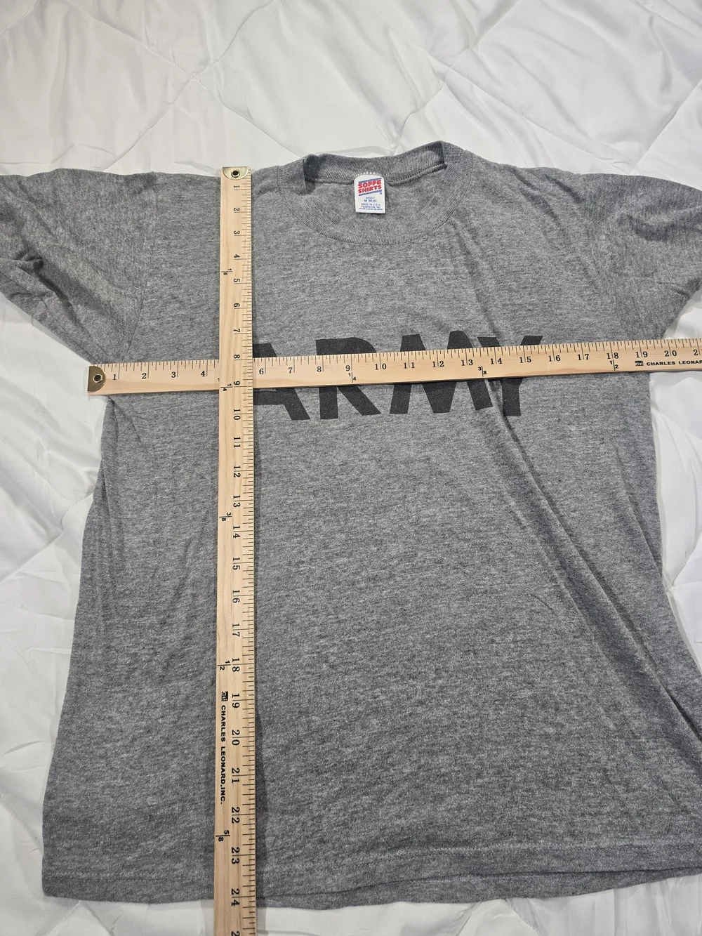 Soffe Gray ARMY Graphic Crewneck Tee